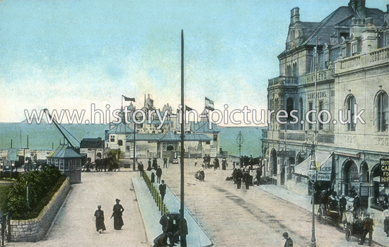 Entrance to Grand Pier, Weston-Super-Mare, Somerset. c.1906